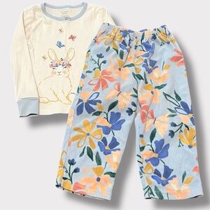 Carter's Toddler Girl size 2T & 3T, 2-Piece Bunny Cotton & Fleece Pajamas